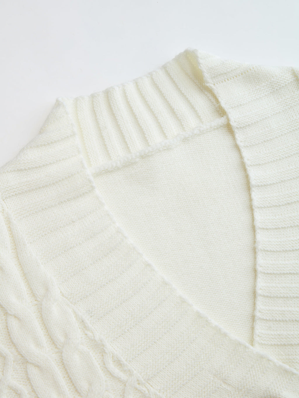 Belted Cable-Knit Cardigan with Metal Button Detail