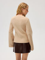 V-Neck Button Knit Cardigan
