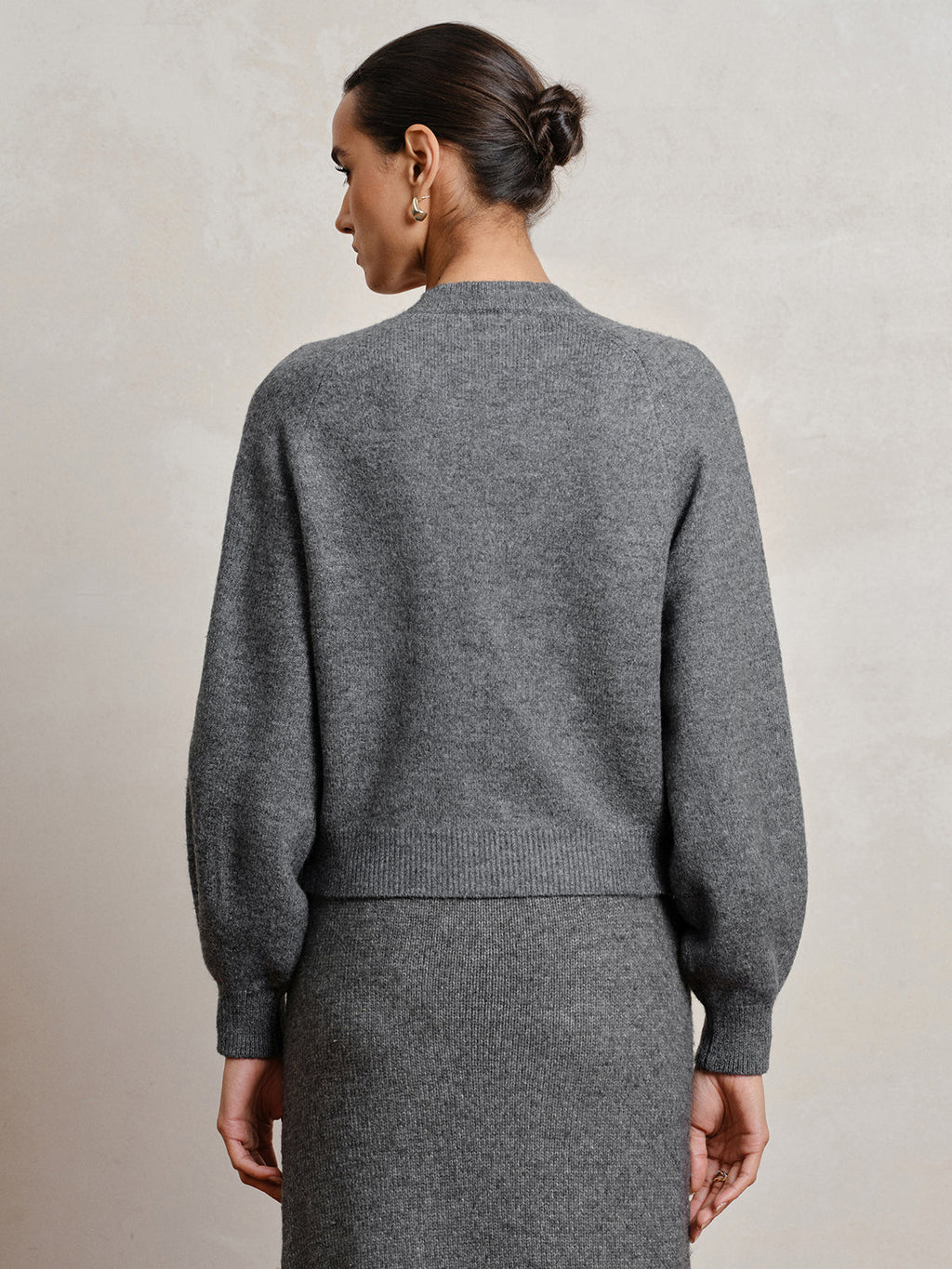 Lace-Up Trim V-Neck Cardigan