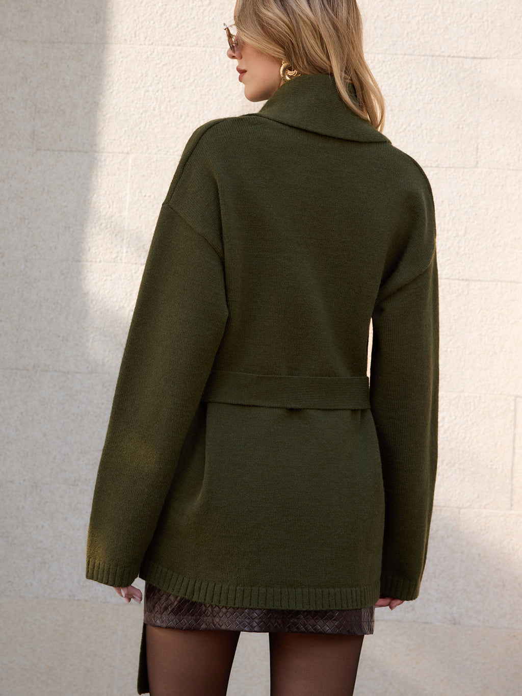 Tie-Waist Wrap Cardigan