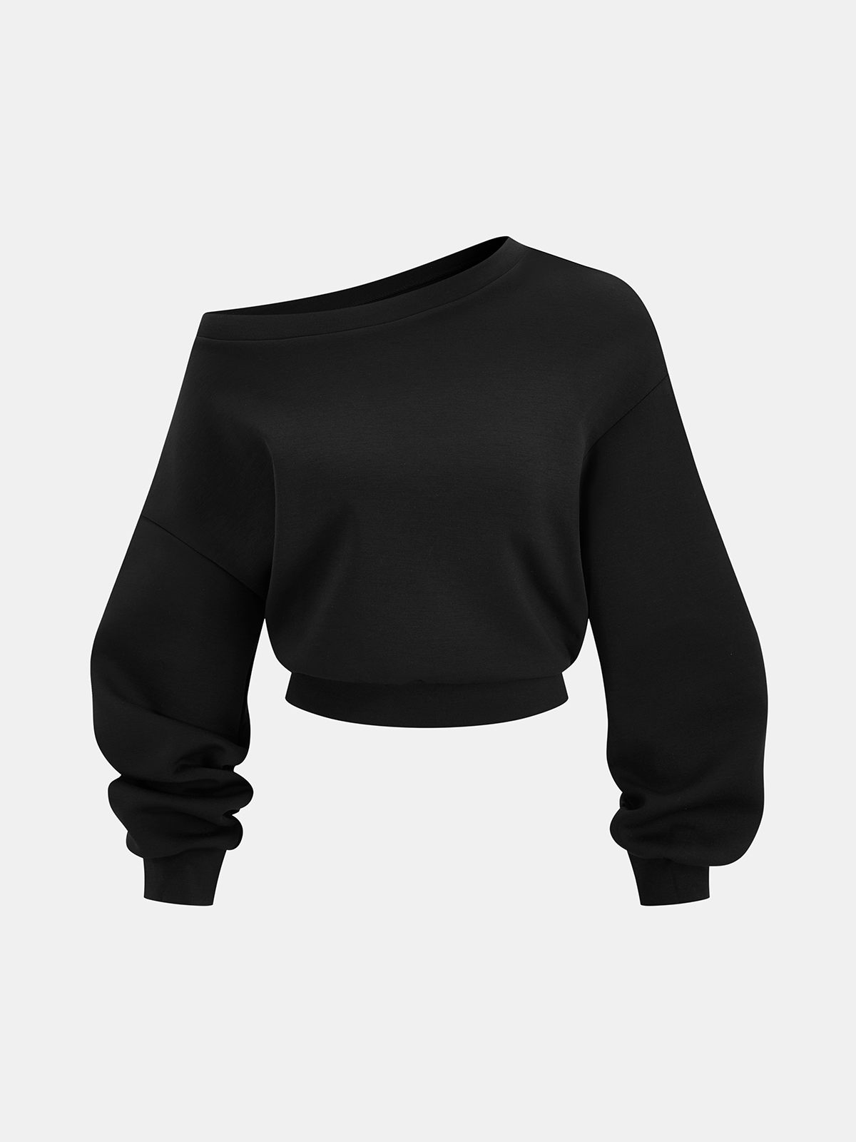 Conjunto de Sudadera con Hombros Descubiertos y Pantalón con Cordón