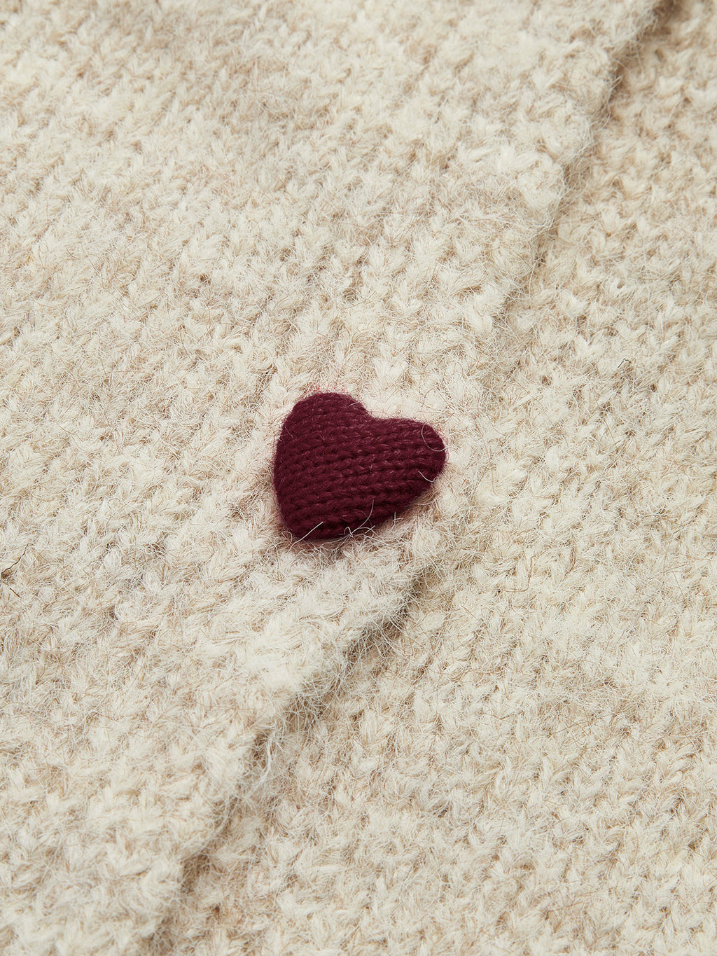 Elegant Heart-Button Cardigan
