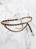Coin Charm Wrap Chain Belt