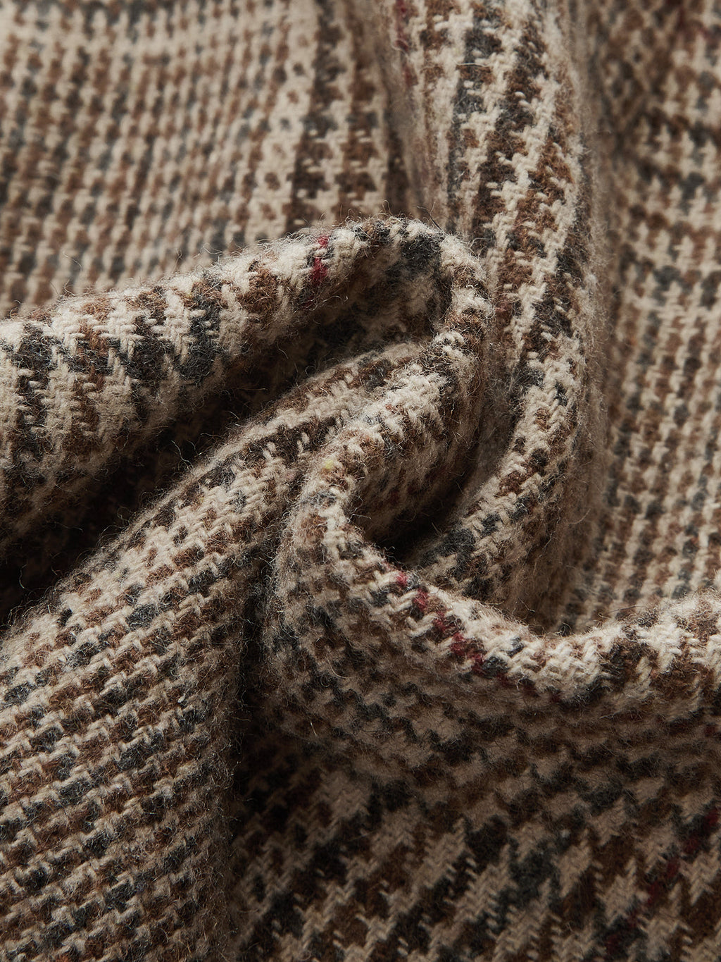Shorts de Tweed Pata de Gallo con Cinturón y Cintura Alta