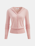 Wool-Blend Hooded Cardigan