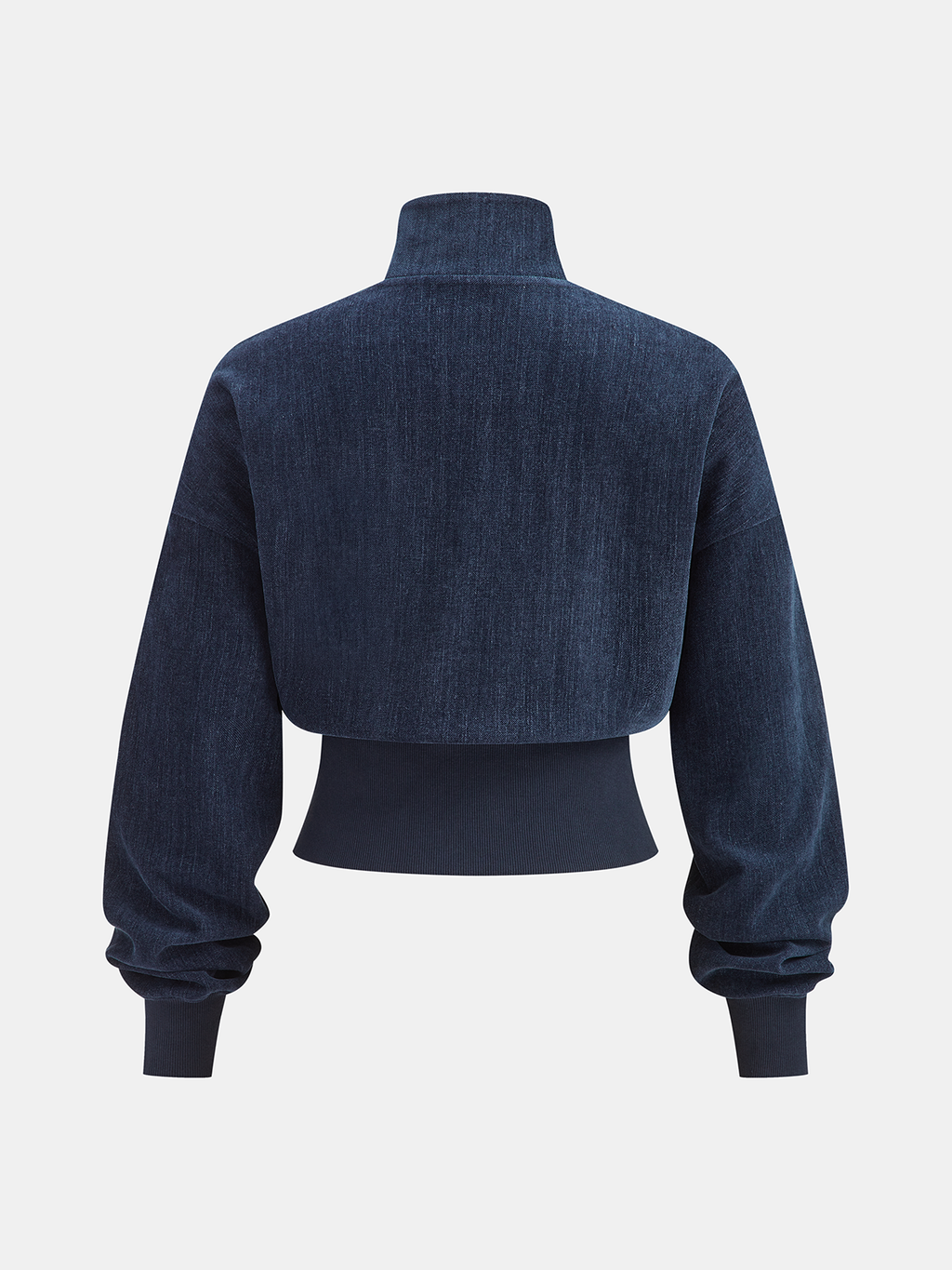 Conjunto de Chaqueta de Terciopelo con Cremallera y Pantalón Ancho