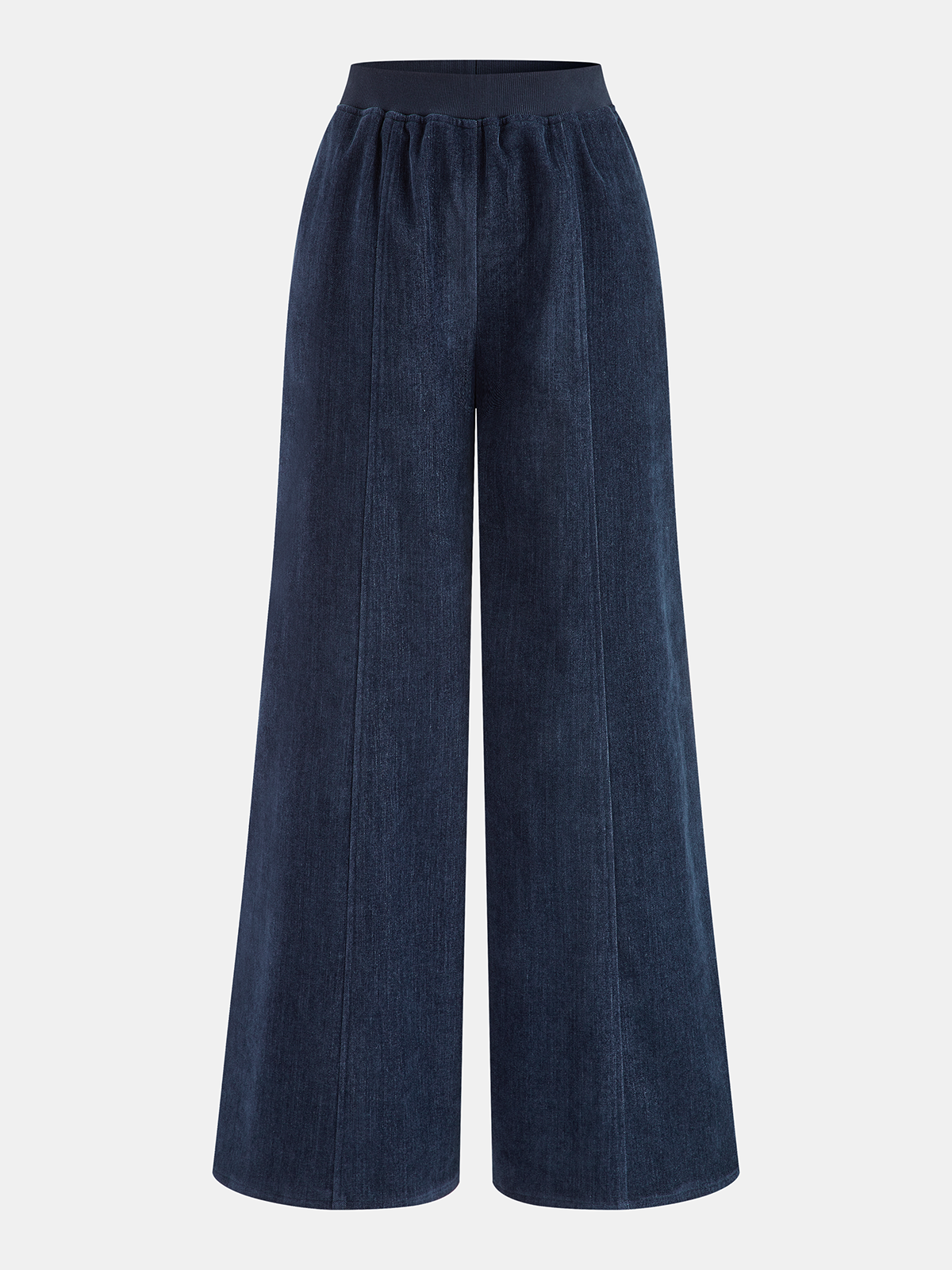 Conjunto de Chaqueta de Terciopelo con Cremallera y Pantalón Ancho