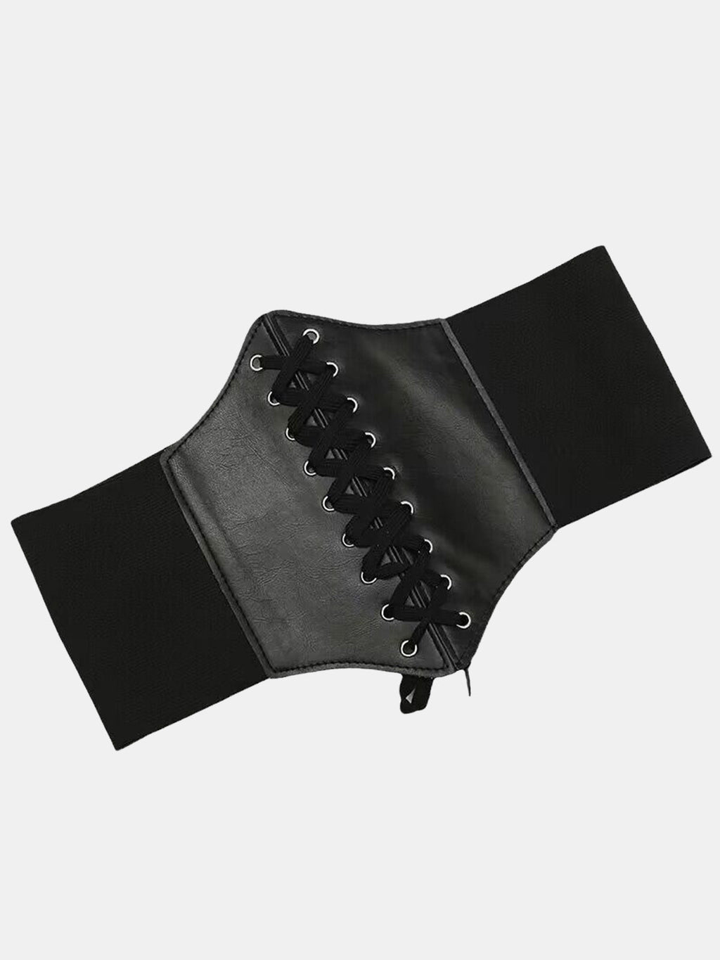 Lace-Up Faux Leather Corset Belt