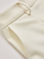 Conjunto de Top Sin Mangas con Cinturón y Pantalón Plisado de Corte Mejorado