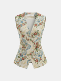 Vintage Floral Tailored Vest
