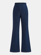 Conjunto de Top de Denim Sin Mangas y Pantalón Acampanado
