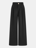 Conjunto de Top Fruncido Sin Mangas y Pantalón Plisado