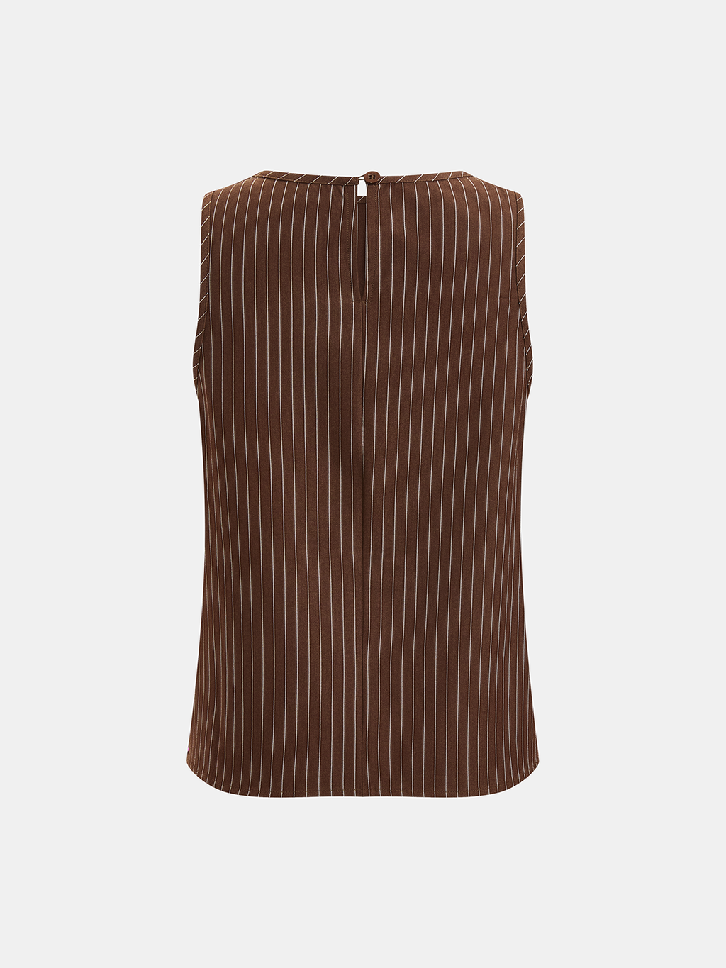 Conjunto de Top Sin Mangas y Pantalón de Raya Diplomática con Cinturón