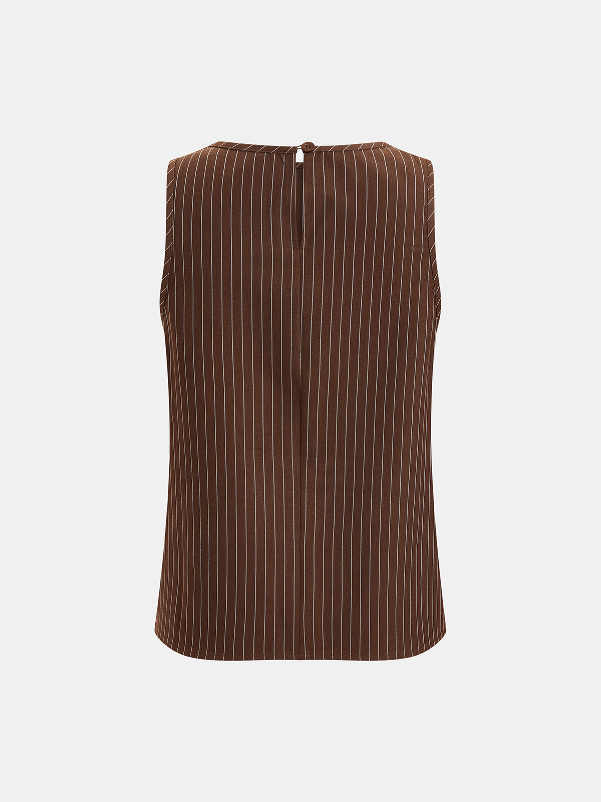Conjunto de Top Sin Mangas y Pantalón de Raya Diplomática con Cinturón