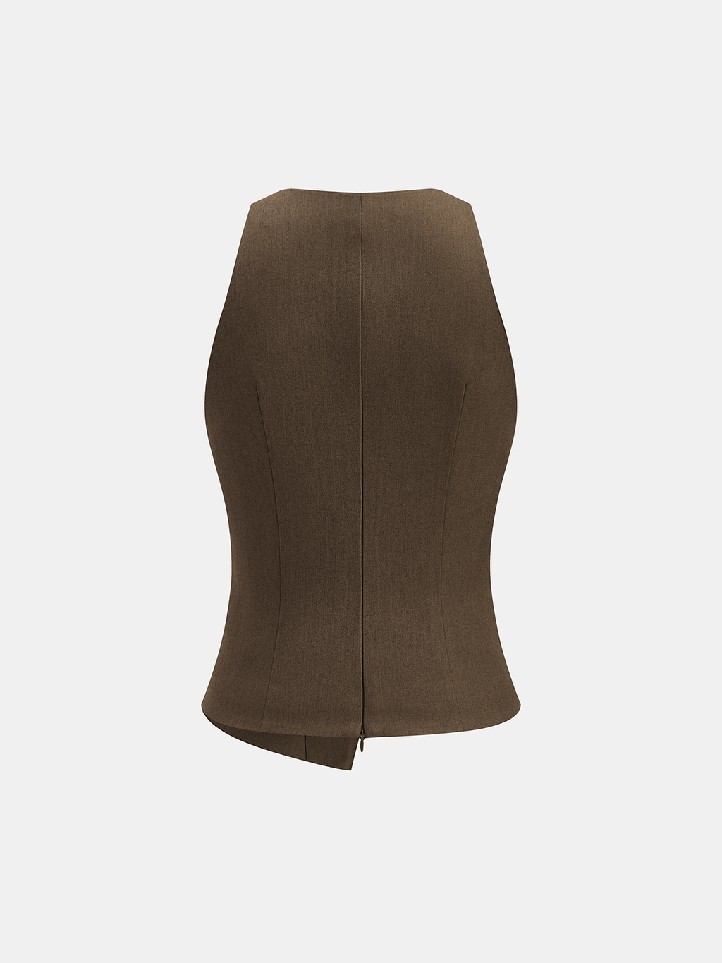 Deep V Cinched Waist Metal Buckle Vest