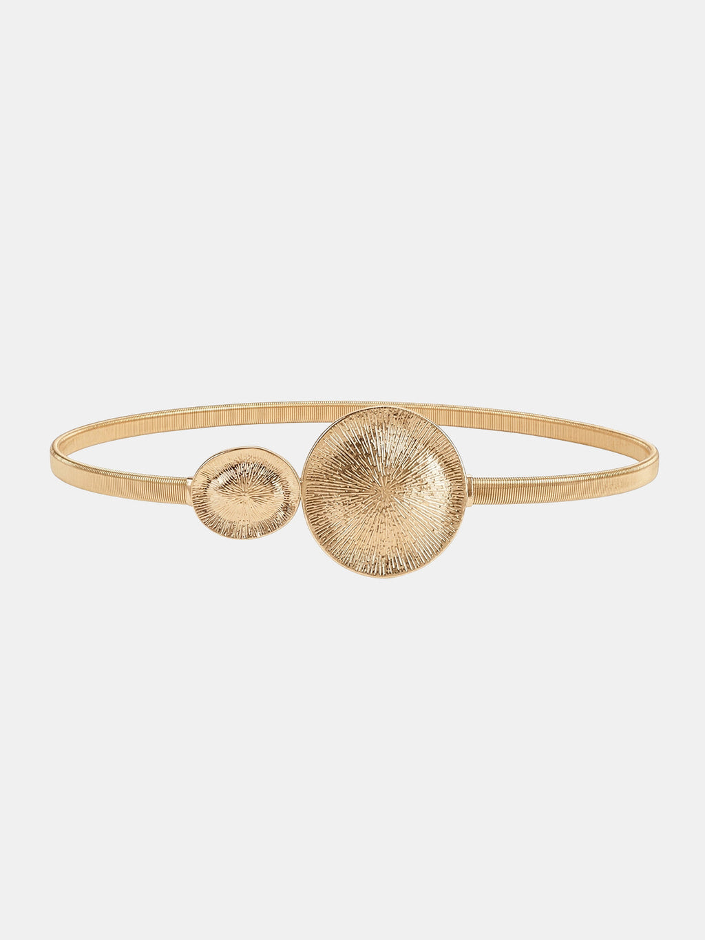 Textured Double Disc Elastic Waist Belt