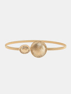 Textured Double Disc Elastic Waist Belt