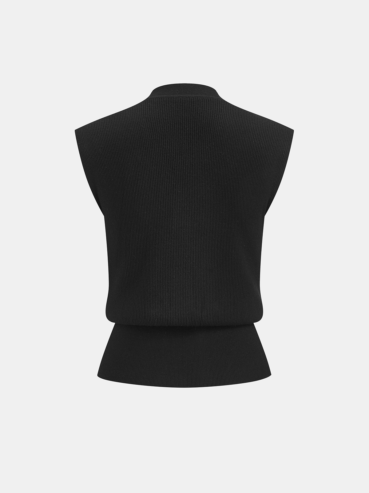 Metal Buckle Sleeveless Knit Cardigan