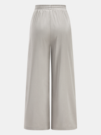 Conjunto de Top de Satén de Un Hombro y Pantalón con Cordón