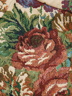 Shorts de Jacquard Floral de Cintura Media