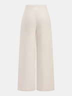 Conjunto de Top Halter Fruncido y Pantalón de Lino