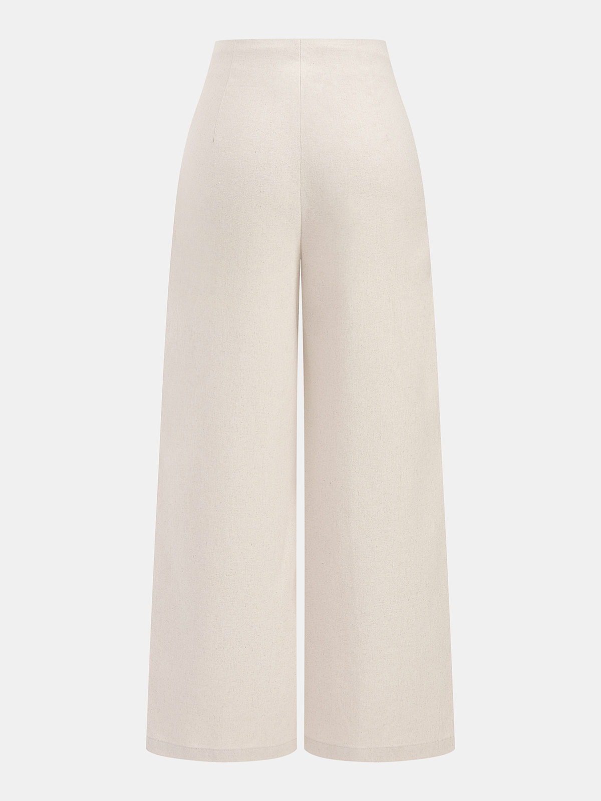 Conjunto de Top Halter Fruncido y Pantalón de Lino