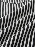 Pantalón Barril a Rayas con Patchwork y Cordón