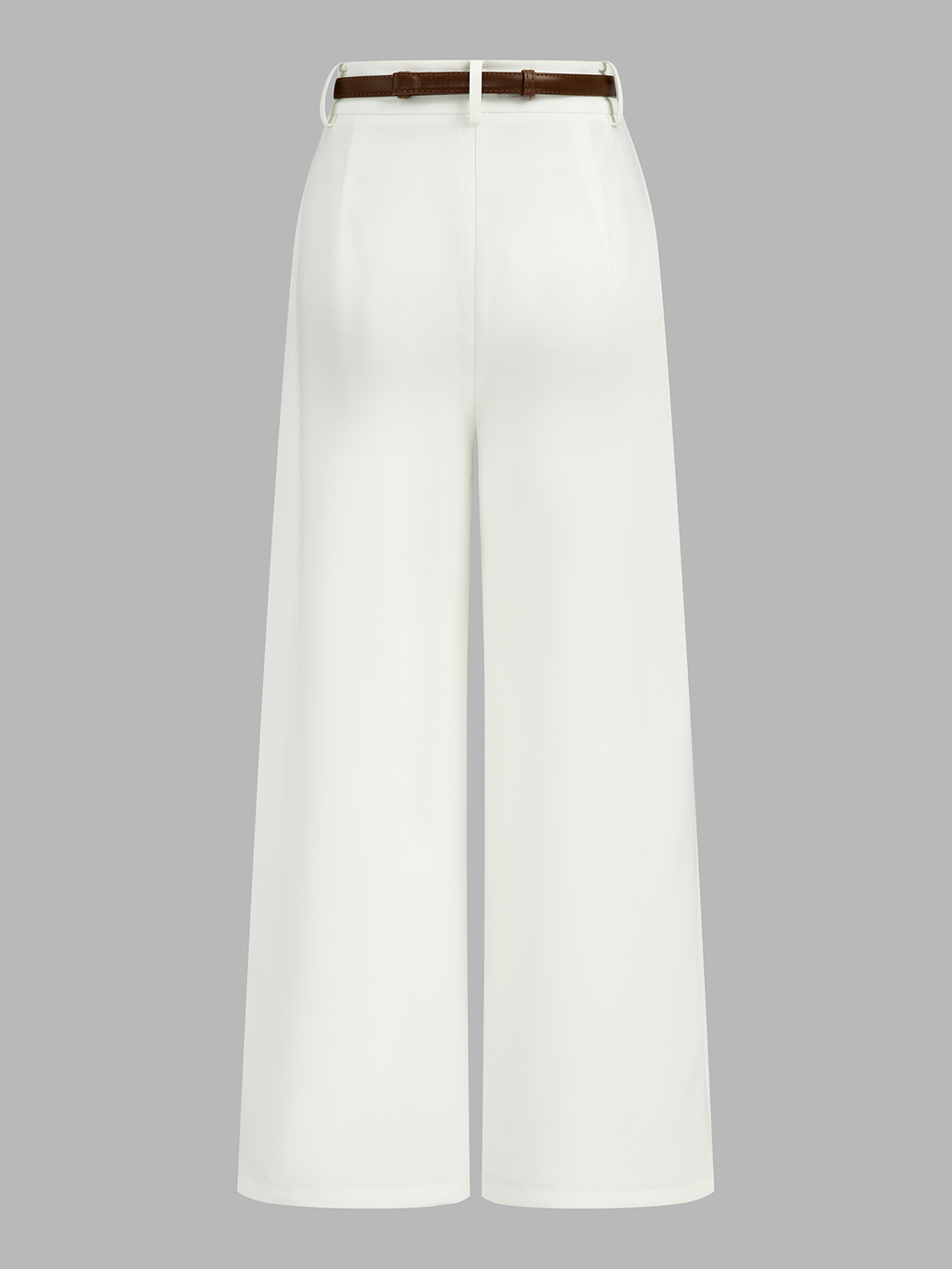Pantalón Ancho de Cintura Media con Cinturón