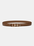 Horsebit Buckle Leather Belt