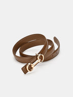 Horsebit Buckle Leather Belt