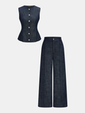 Conjunto de Top Sin Mangas y Pantalón de Algodón