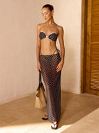 Polka Dot Three Piece Bikini Set