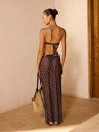 Polka Dot Three Piece Bikini Set