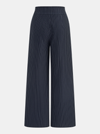 Pantalón Ancho de Raya Diplomática de Cintura Media