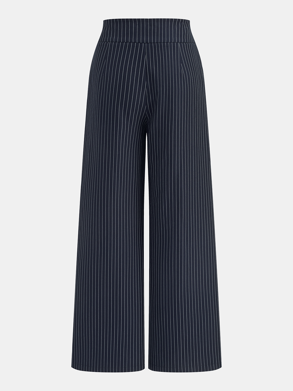 Pantalón Ancho de Raya Diplomática de Cintura Media