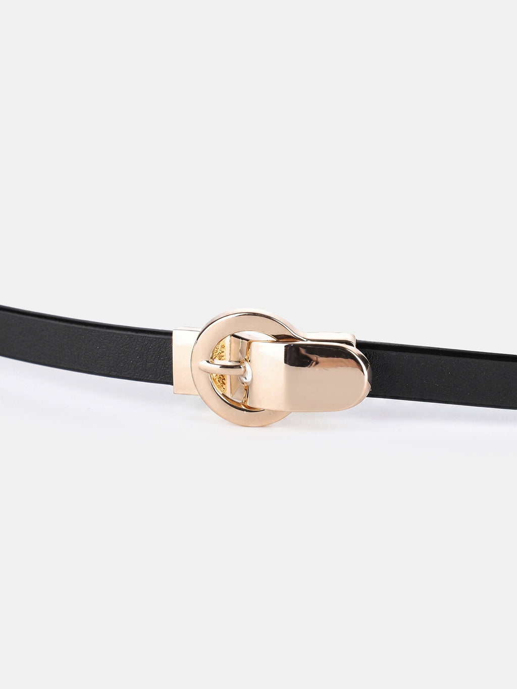 Slim Metal Buckle Leather Waist Belt