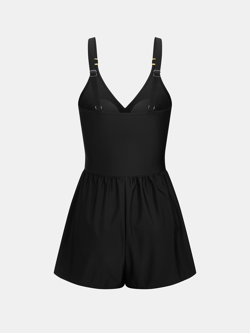 V-Neck Twist One Piece Romper Swimsuit