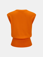 3D Floral Appliqué Knit Vest