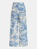 Conjunto de Chaleco con Estampado Toile y Pantalón Ancho