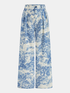 Conjunto de Chaleco con Estampado Toile y Pantalón Ancho
