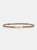 Slim Leather Metal Buckle Waist Belt