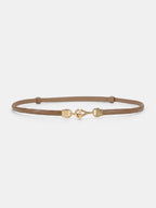 Slim Leather Metal Buckle Waist Belt