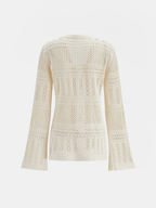Crochet Knit Cardigan & Mini Skirt Set