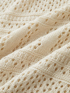 Crochet Knit Cardigan & Mini Skirt Set