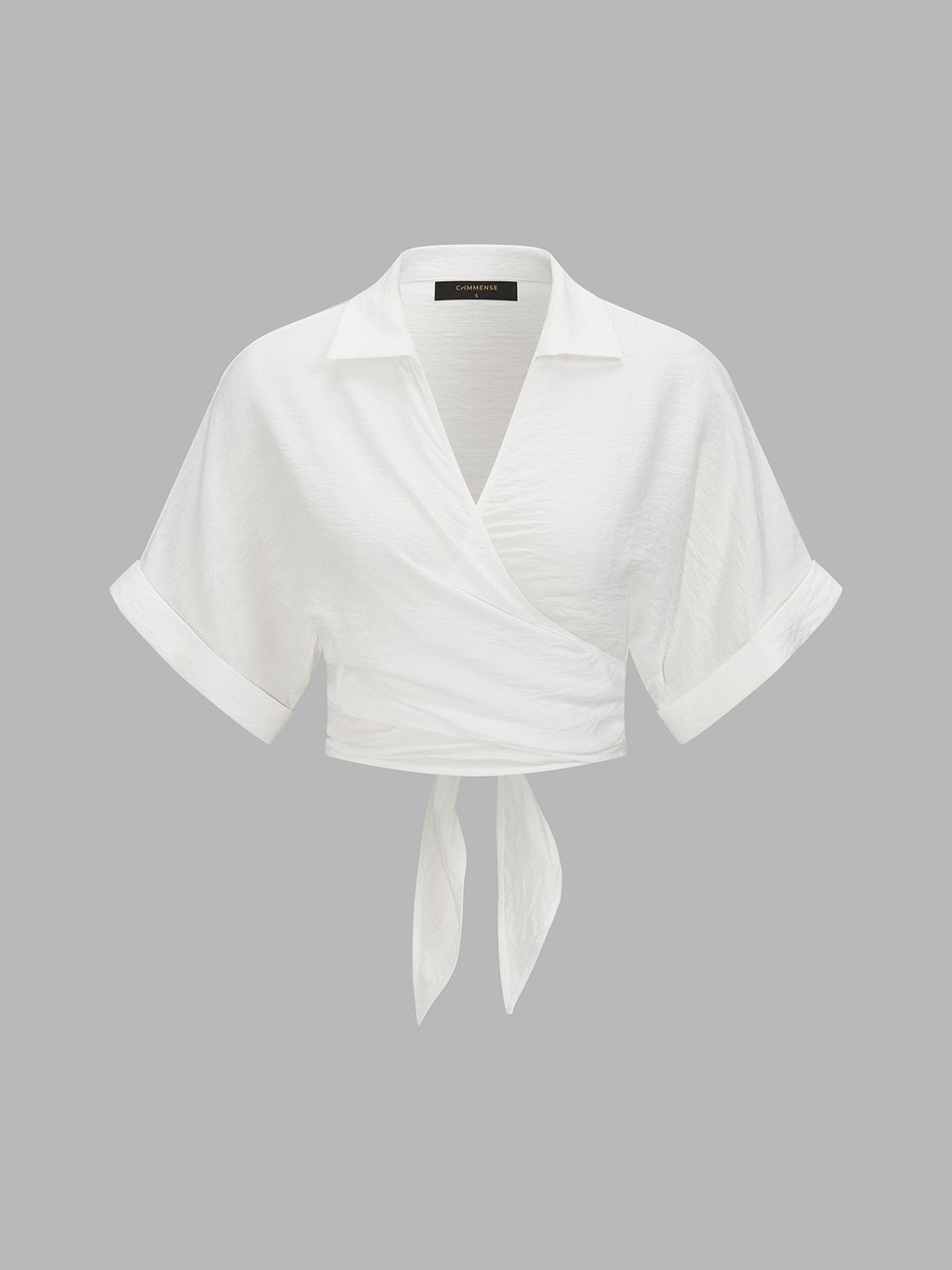 Conjunto de Top Corto con Lazo Trasero y Pantalón de Estampado Abstracto