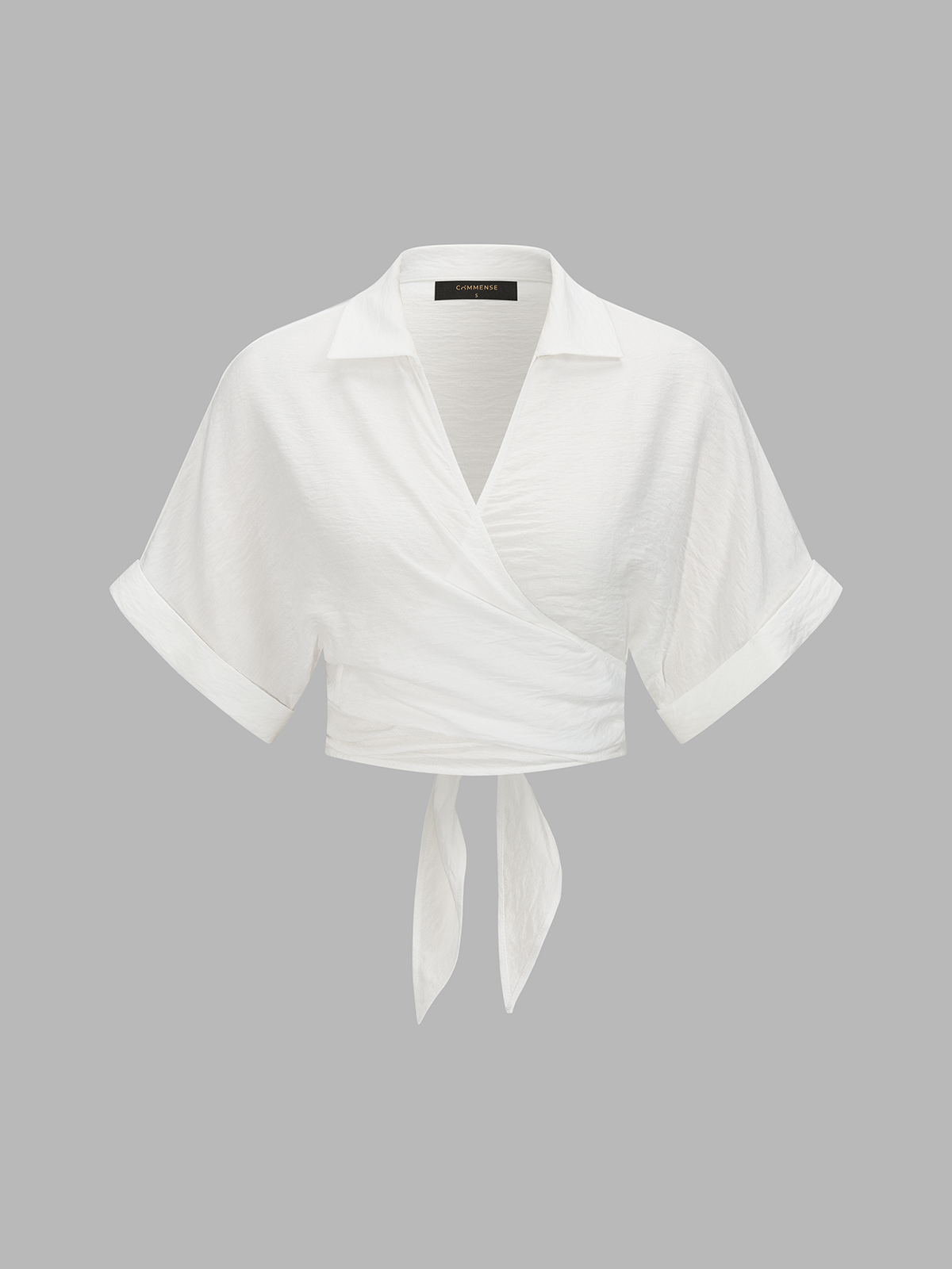 Conjunto de Top Corto con Lazo Trasero y Pantalón de Estampado Abstracto