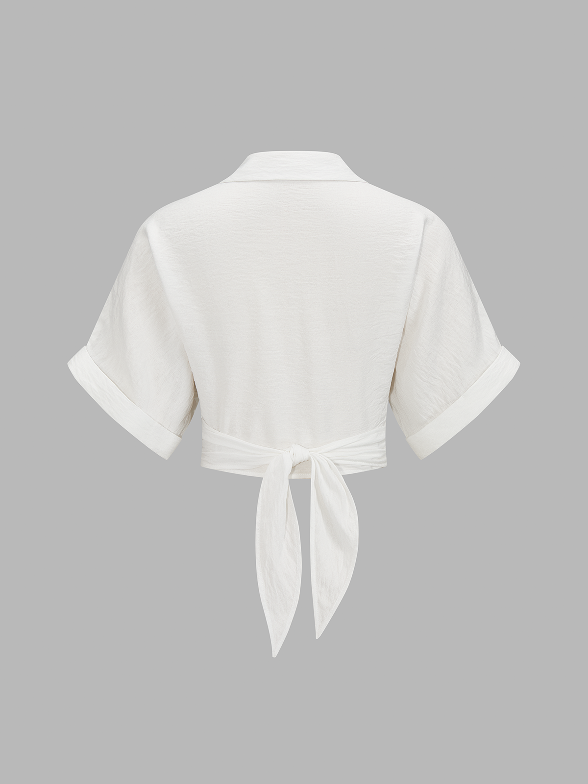 Conjunto de Top Corto con Lazo Trasero y Pantalón de Estampado Abstracto