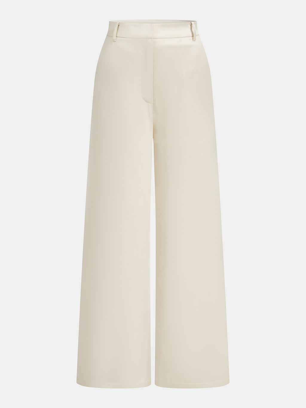 Conjunto de Top Drapeado de Satén y Pantalón Ancho