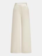 Conjunto de Top Drapeado de Satén y Pantalón Ancho