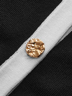 Contrast Trim Metal Button Knit Vest